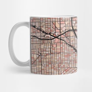 Miami Map Pattern in Soft Pink Pastels Mug